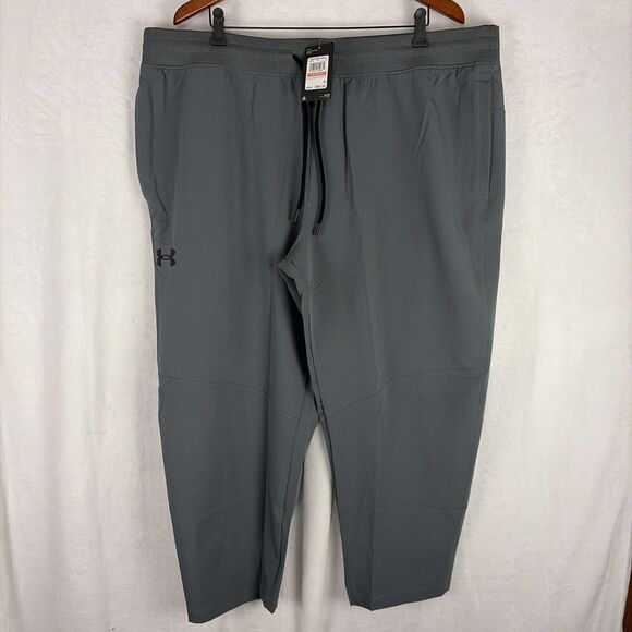 Under Armour Sportstyle Elite CROPPED Dark Gray Sweat Pants 1376965 Mens 3XL NWT - Picture 1 of 5